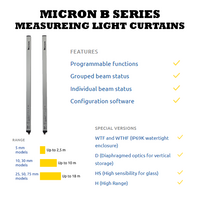 REER MICRON B SERIES BASIC DESCRIPTION OF THE REER MICRON B SERIES OF MEASUREMENT LIGHT CURTAINS